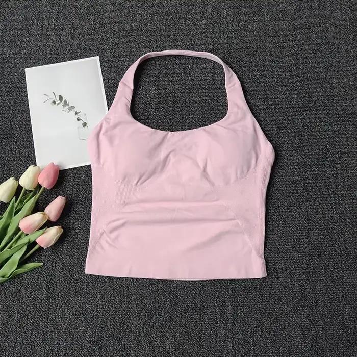 Bralette dos nu à col carré pour femme - Bretelles épaisses, coupe ajustée, coussinets amovibles, id