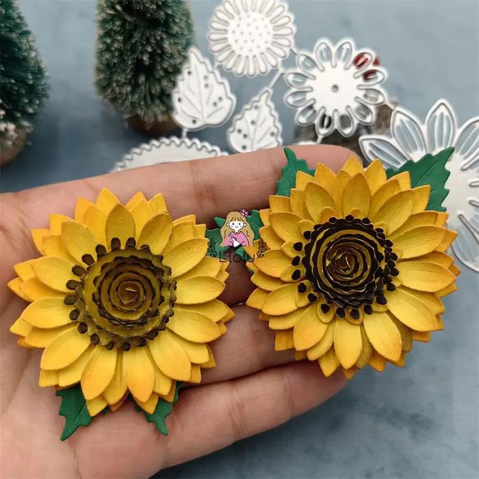 Matrices de découpe de pétales de fleurs de marguerite, pour bricolage, Scrapbooking, cartes de gauf