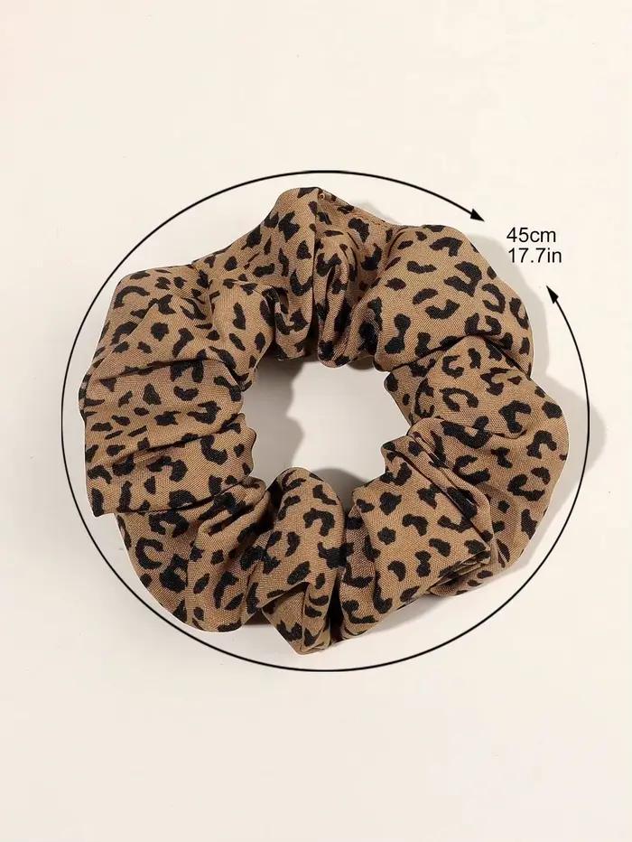 Chouchous pour cheveux en tissu imprimé léopard Vintage, 3 pièces, accessoires pour cheveux quotidie