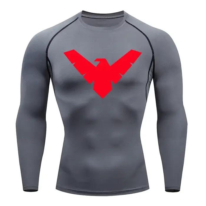 Chemise de Compression d'été à manches courtes pour hommes, haut de sport, t-shirt de course, séchag