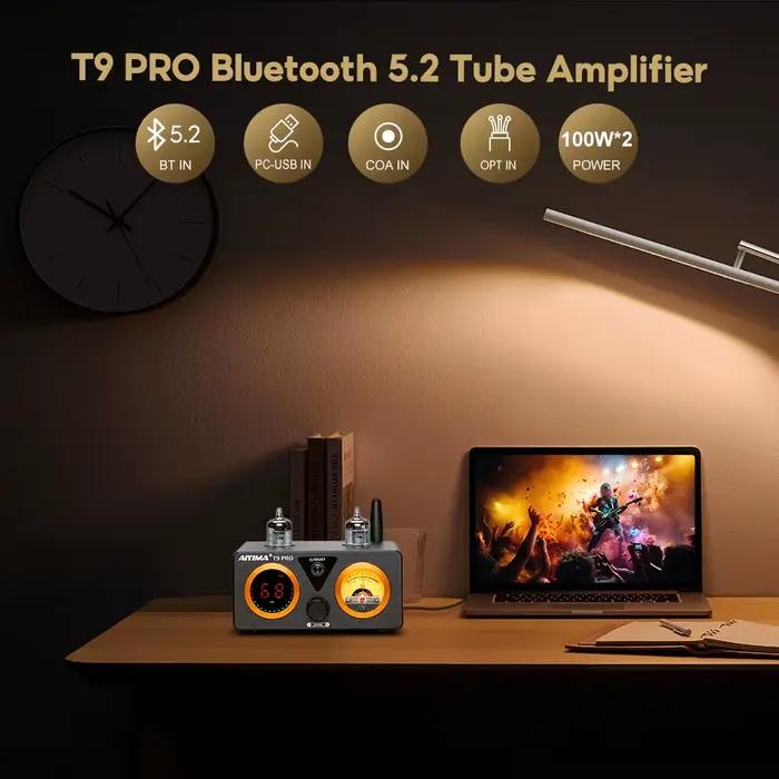 AIYIMA Audio T9 Pro amplificateur à Tube sous vide stéréo Bluetooth 5.1 QCC3040 Aptx USB DAC COAX OP