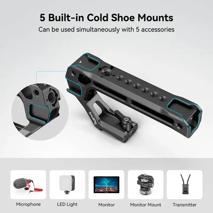 SmallRig – poignée supérieure NATO Lite pour Sony, Canon, Nikon, Cage pour appareil photo DSLR, avec