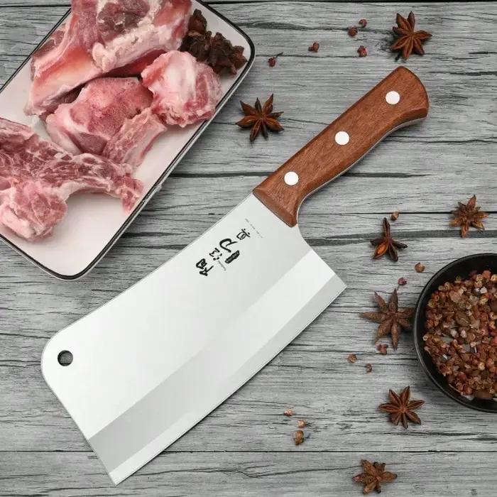 Couteau de cuisine domestique, couperet en acier inoxydable, coupe tranchante de légumes, coupe de v