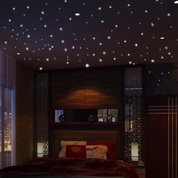 Autocollants muraux fluorescents, Point étoile lumineux 3D brillant 407 Gypsophila Bar fête, décorat