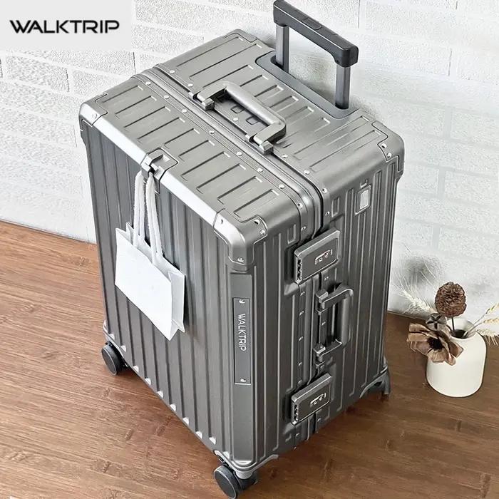 Valise de grande capacité avec cadre en aluminium, serrure TSA, matériau PC de haute qualité, valise