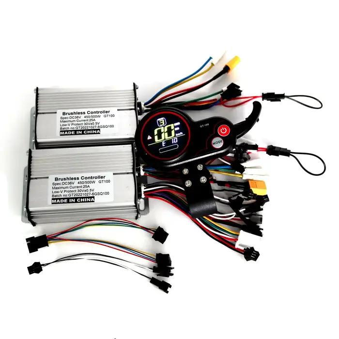 Six Mosfet 36V/48V60V 450/500W 25A BLDC contrôleur de scooter électrique e-bike 2 pièces pilote de v