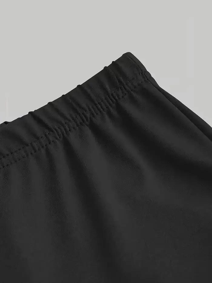 Tenue noire et violette tendance pour filles de 4 à 12 ans : T-shirt à manches courtes et pantalon é