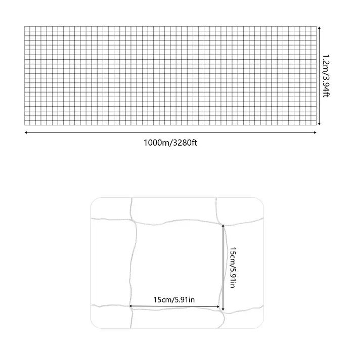 RapDuty-Rouleau de filet en treillis pour plantes grimpantes, filet à mailles souples, 4 pi × 280 pi