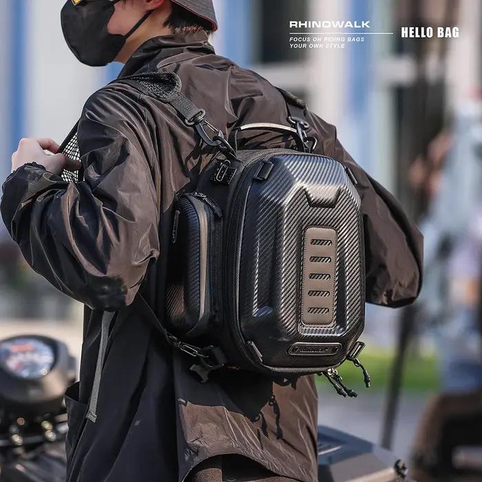 Rhinowalk sac de siège arrière de moto 12L-18L moteur extensible sac à dos à coque rigide en plein a