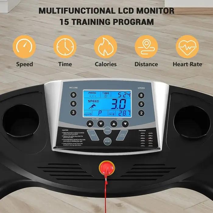 Tapis roulant électrique pliable avec inclinaison automatique, machine de course, 17 en effet, 2,5 H