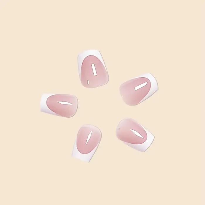 Tendance de la mode femmes filles 24 pièces/ensemble court Ballet rose français blanc bordure couver