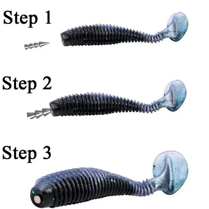 10 pièces/lot poids d'insertion de pêche 0.5g 1g 1.5g 2g 3.2g 4g poids plombs pêche appât souple acc