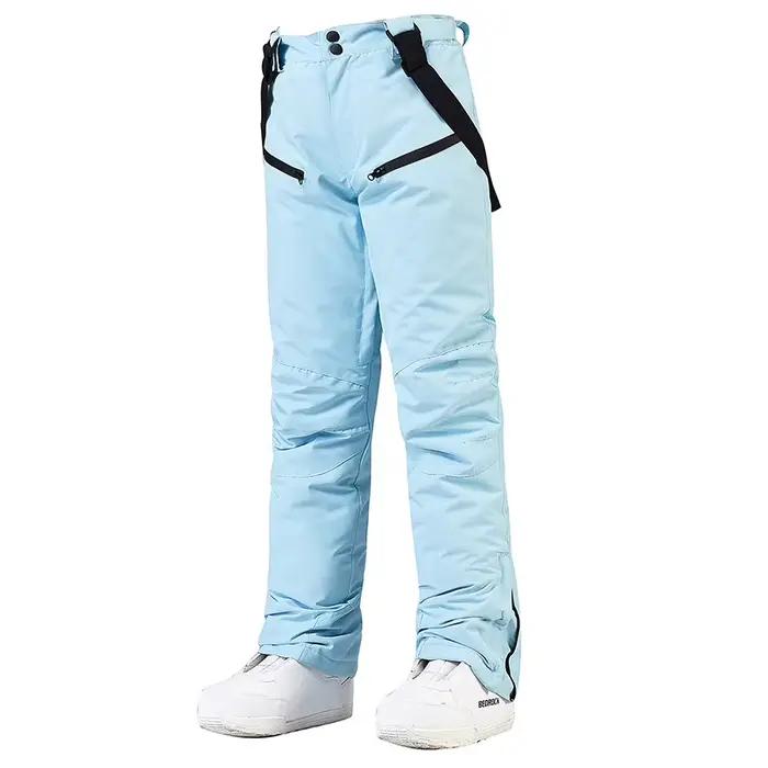 Pantalon de ski coupe-vent pour homme et femme, pantalon à bretelles imperméable, protection de la t