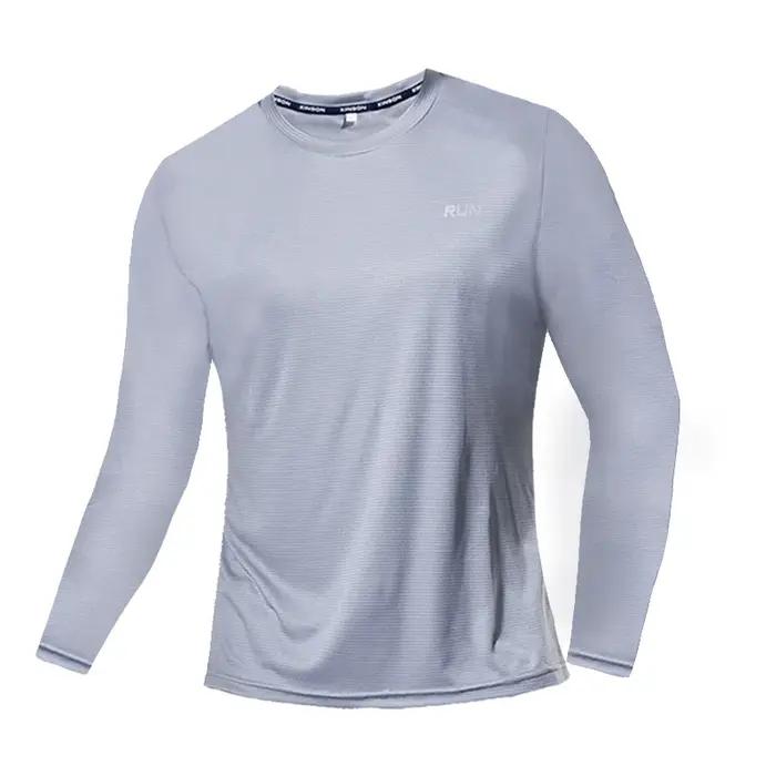 T-shirt sport manches longues homme course fitness séchage rapide respirant anti-transpiration 2023