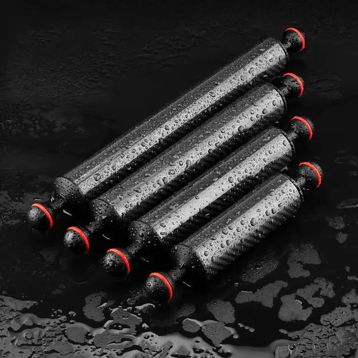 Bras flottant sous-marin en Fiber de carbone, 2 x D40mm, pour boîtier de plateau de plongée, lumière