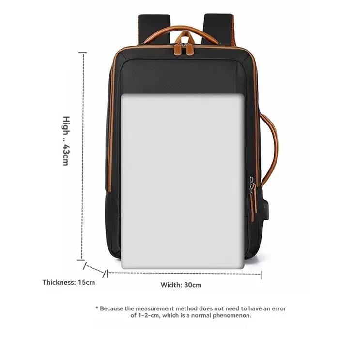 Sac à dos de voyage pour ordinateur portable, sac à dos étanche extensible avec port de chargement U