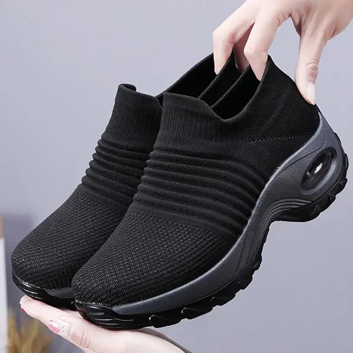 Femmes baskets mode respirant marche maille plate-forme chaussures baskets pour femmes salle de spor