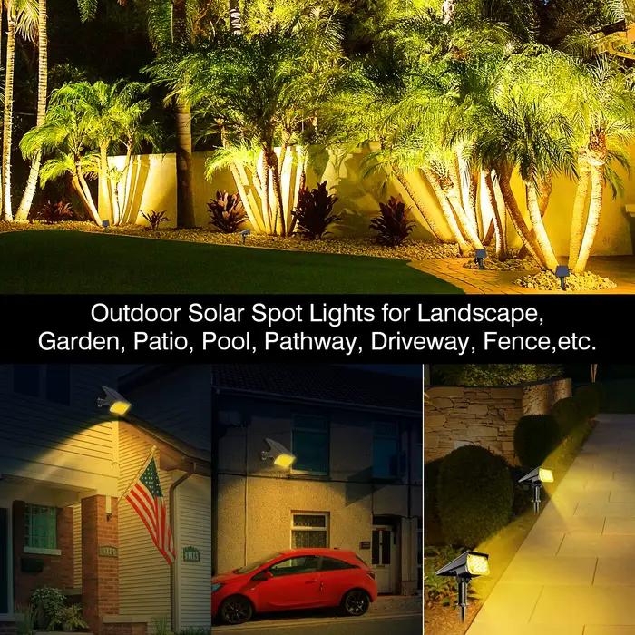 TSUN 1pc lumière solaire extérieure 3000K/6000k/RGB lumière de jardin solaire IP65 projecteur solair