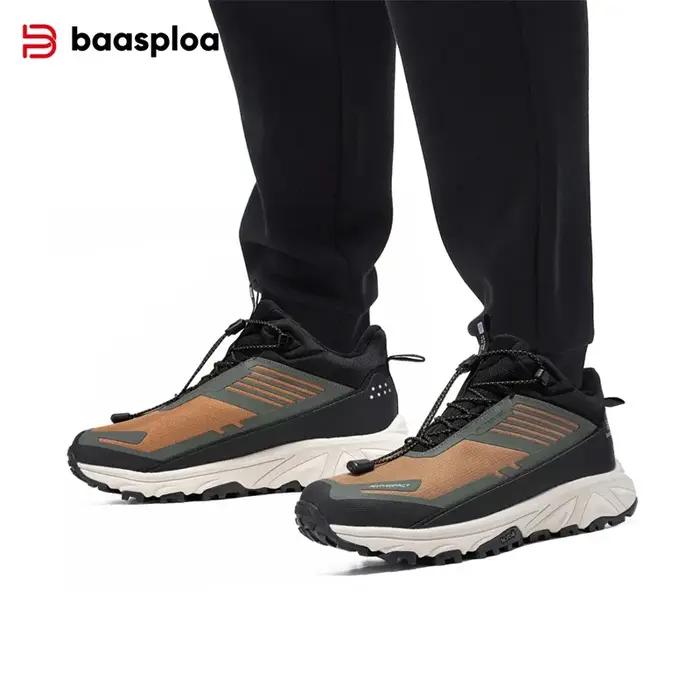 Chaussures de randonnée homme Baasploa imperméables hiver - Confort chaud antidérapant baskets marche