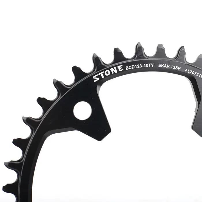 Plateau de vélo en pierre BCD123 38T - 50T, anneau de chaîne circulaire, 4 bras, dents étroites et l