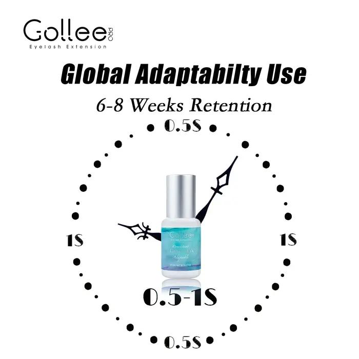Gollee 0.5s sec global adaptabilité utiliser colle d'extension de cils étanche 6-8 semaines longue r