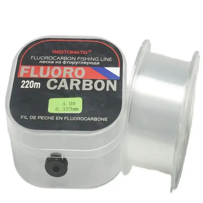 Ligne de pêche souple fluorocarbone 220m, monofilament en fibre de carbone japonaise, ligne de relan