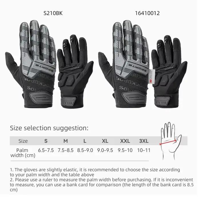 Gants de vélo ROCKBROS, rembourrage SBR épaissi, antichoc, respirant, gants de vélo en gel, gants de
