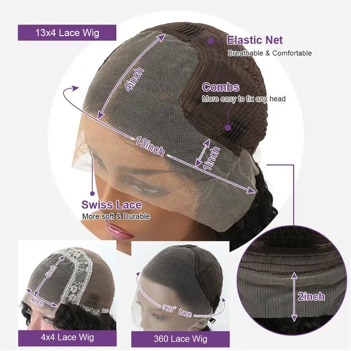 Perruque Lace Frontal Cheveux Humain Perruque Naturelle Moins Cher Perruque Cheveux Humain Sans Coll
