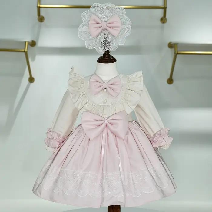 Robe de princesse Vintage turque rose pour bébé fille de 0 à 12 ans, pour anniversaire, vacances, pâ