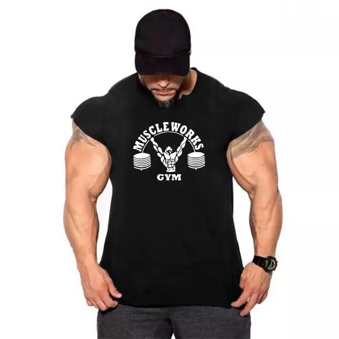 Gilet coton sans manches homme été - Débardeur musculation et fitness respirant