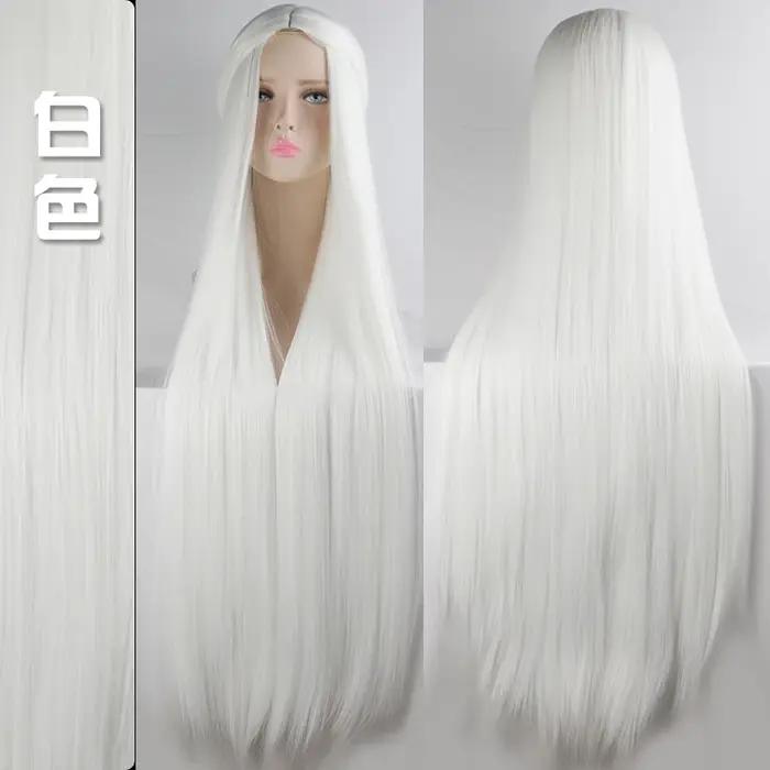 100 cm cosplay perruque longue HSIU fibre haute température perruques synthétiques Cosplay perruques