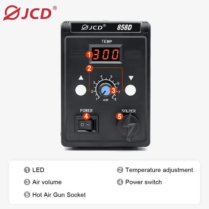 JCD pistolet à Air chaud 858D 700W BGA Station de soudure de retouche Station de pistolet à Air ther