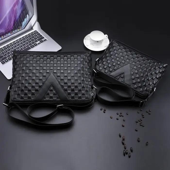 SENOFAN 2025 marque sac à bandoulière hommes véritable cuir de vache Plaid gaufrage sac à main mâle