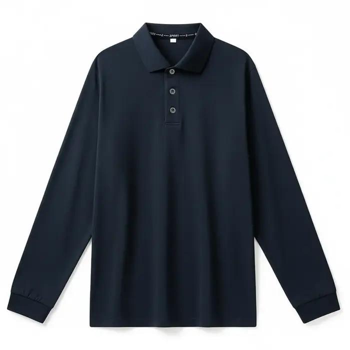 Polos à manches longues pour hommes de grande taille, adaptés aux corpulences importantes, coupes amples et surdimensionnées pour l'automne et l'hiver