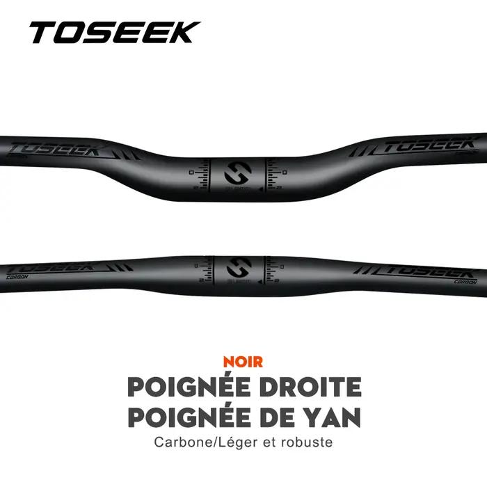 TOSEEK – guidon de vtt en carbone noir mat pour accessoires de vélo de montagne