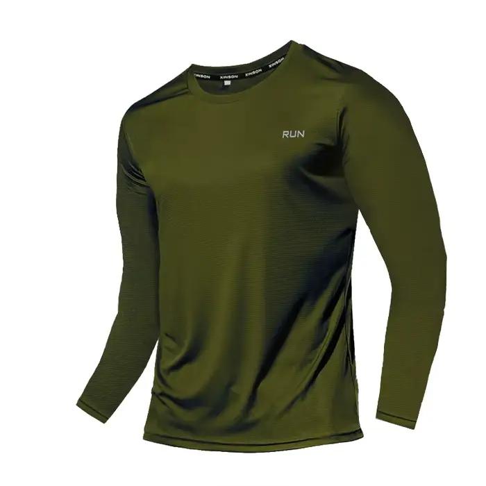 T-shirt sport manches longues homme course fitness séchage rapide respirant anti-transpiration 2023