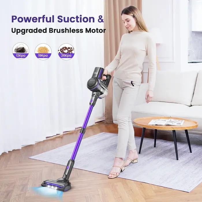 INSE-Aspirateur sans fil S7P, autonomie jusqu'à 45 services, aspirateur balai 6 en 1 pour parquet, p