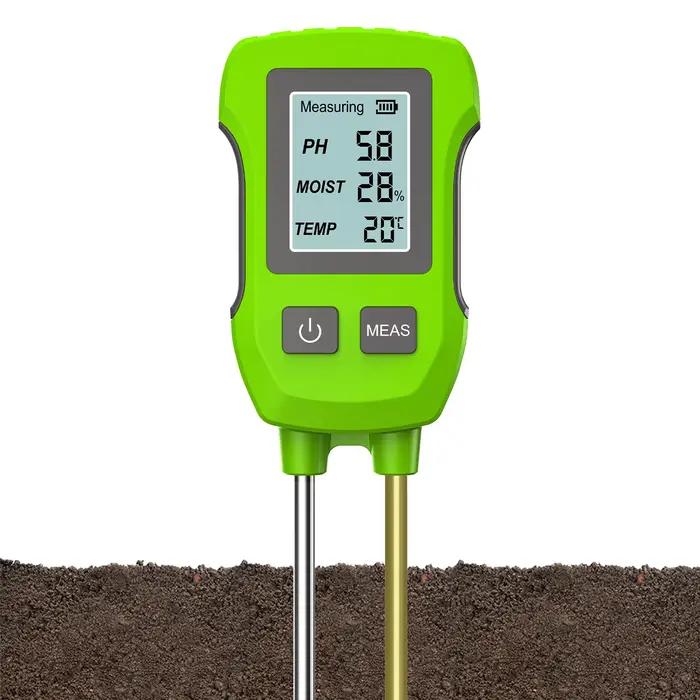 Testeur de sol numérique LCD 3 en 1, PH/humidité/température, compteur de sol de haute précision ave