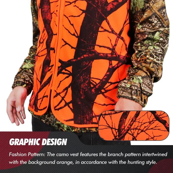 GUGULUZA M-4XL Homme Extérieur GlaRandonnée Pêche Camping html Orange Gilet vaccage Rapide Respirant