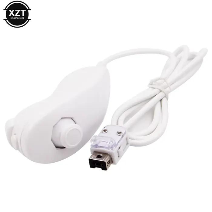 Contrôleur de poignée gauche de jeu pour Nintendo Wii Nunchuck, contrôleur de poignée incurvée à la
