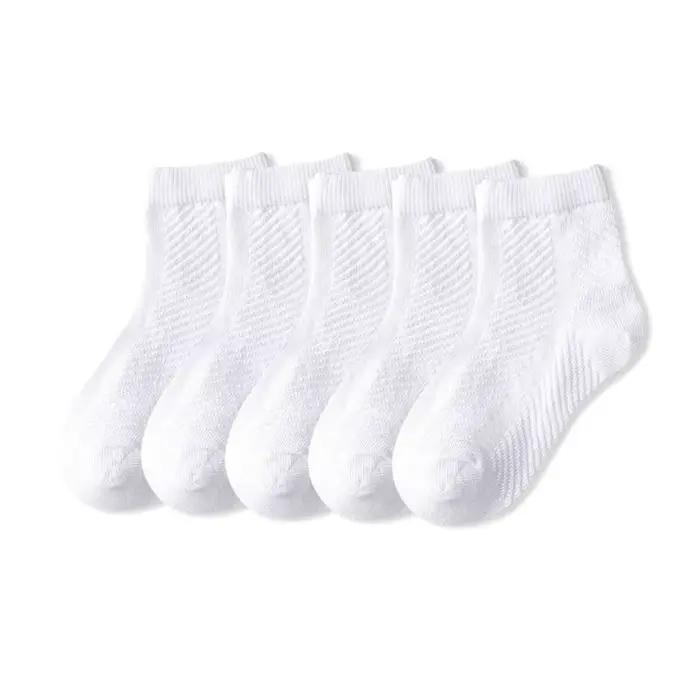 Enfants coton chaussettes été mince respirant tricot maille doux solide blanc mode garçon fille bébé