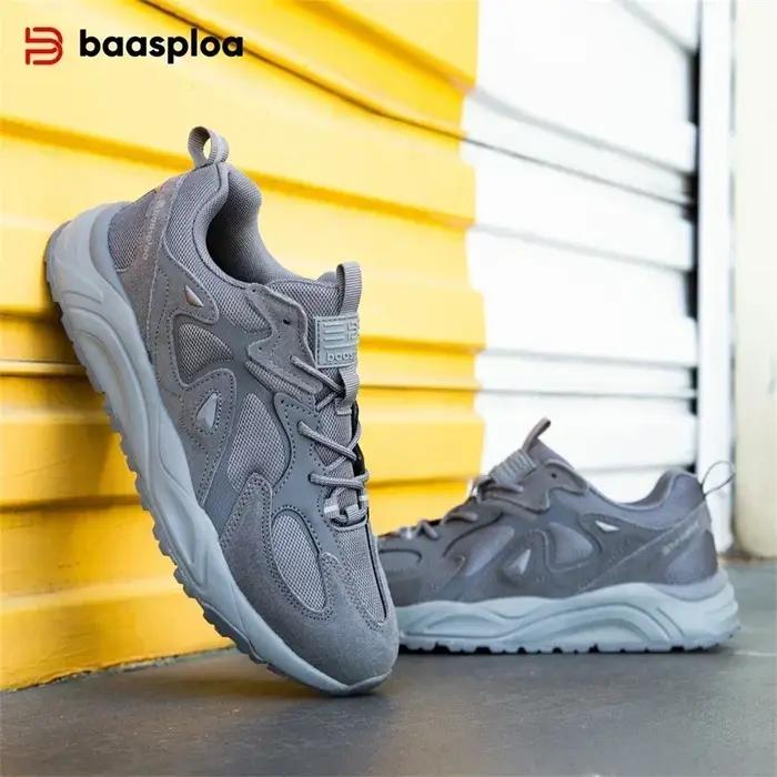 Baasploa – baskets de sport pour hommes, légères, décontractées, confortables, en maille, chaussures