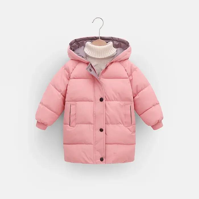 Enfants vers le bas longs vêtements d'extérieur hiver automne adolescent coton vêtements garçons fil