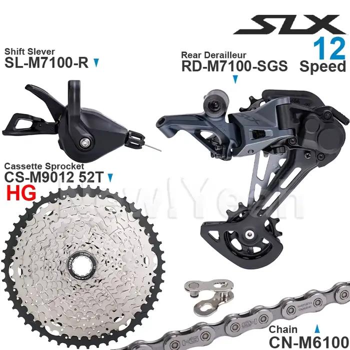 SHIMANO SLX M7100 1x12 groupe de vitesses avec levier de vitesse dérailleur arrière CN-M6100 chaîne