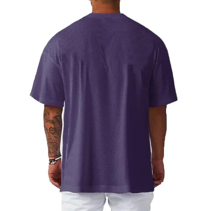 T-Shirt à Manches Courtes pour Homme, Vêtement Surdimensionné, en Maille, Respirant, à vaccage Rapid