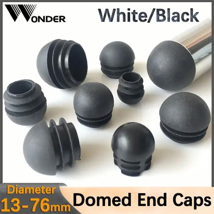 Tube de prise de tuyau rond en plastique, embouts bombés, non ald, pied de chaise, couvercle anti-po