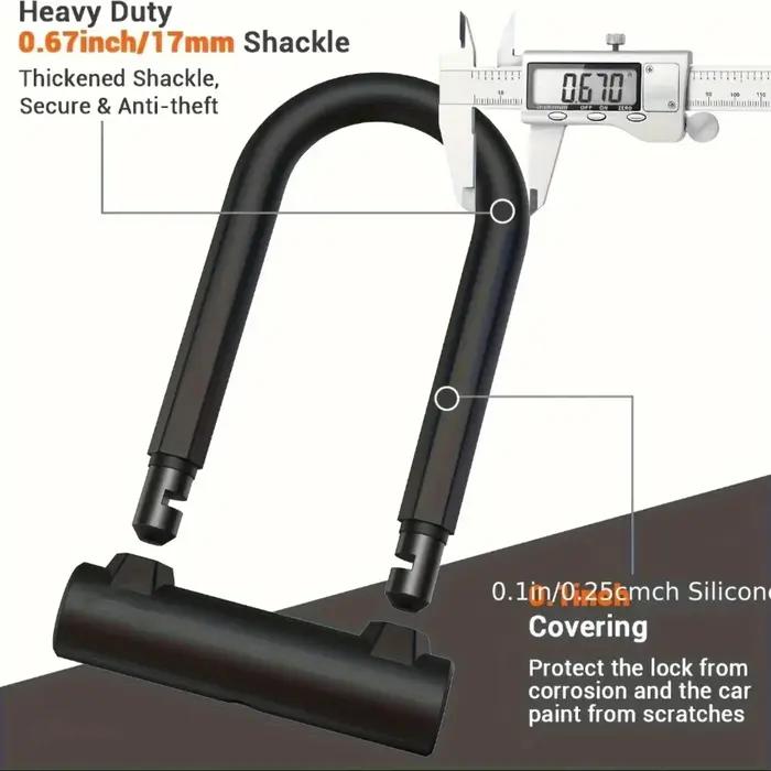 Serrure de vélo antivol robuste en acier avec manille de câble de sécurité pour protection maximale usage quotidien randonnées et courses de cyclisme