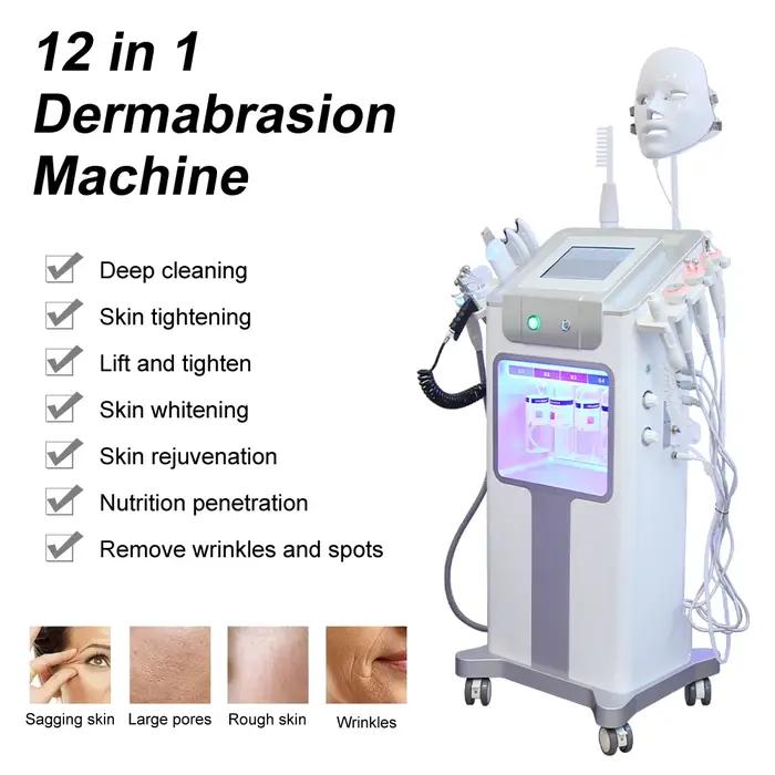 Machine d'hydro-dermabrasion 12 en 1, nettoyage en profondeur, Lifting du visage, Spray d'eau et d'o
