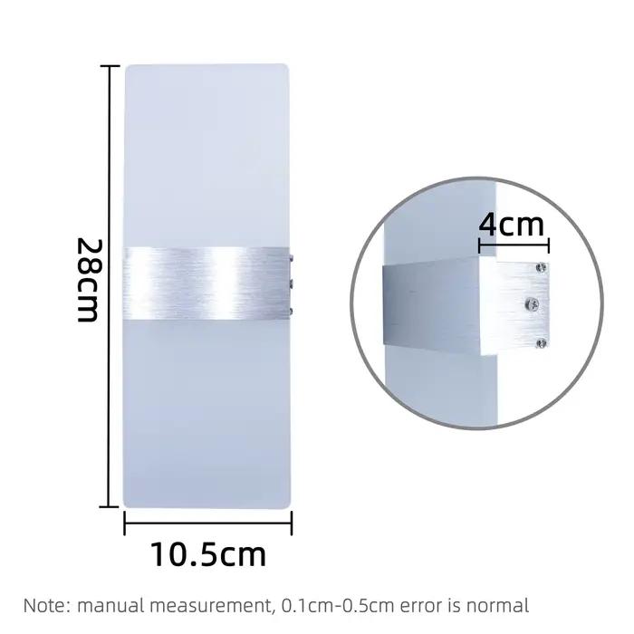 Applique murale minimaliste moderne, applique murale LED intérieure, fil dur en aluminium acrylique,