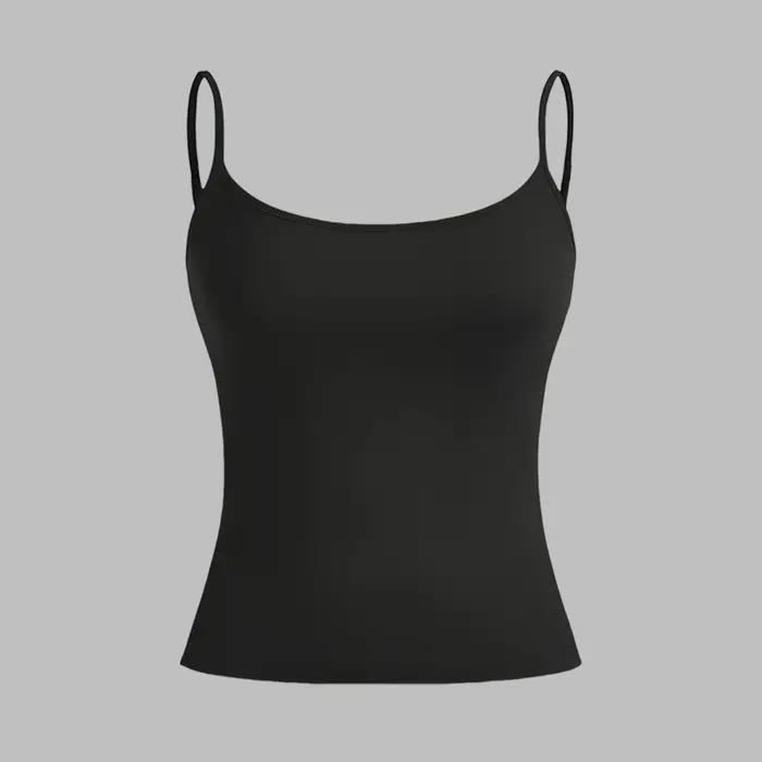 Débardeur à bretelles pour femmes, haut Slim pour mode d'été, polyvalent, décontracté, respirant, ti